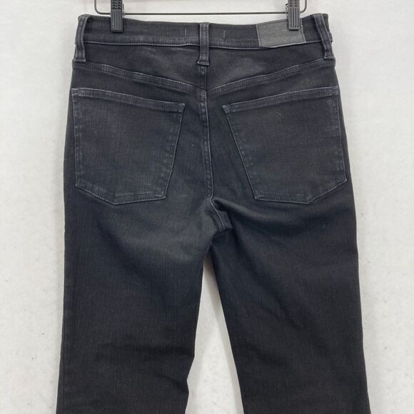 Madewell Kick Out Jeans Women's 27 Black Stretch Denim‎ Mid Rise Bootcut Boho - Picture 12 of 14